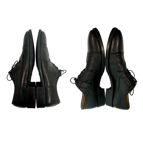 Dolce & Gabbana Black Leather Cap Toe Oxfords Men 9.5 main image 4